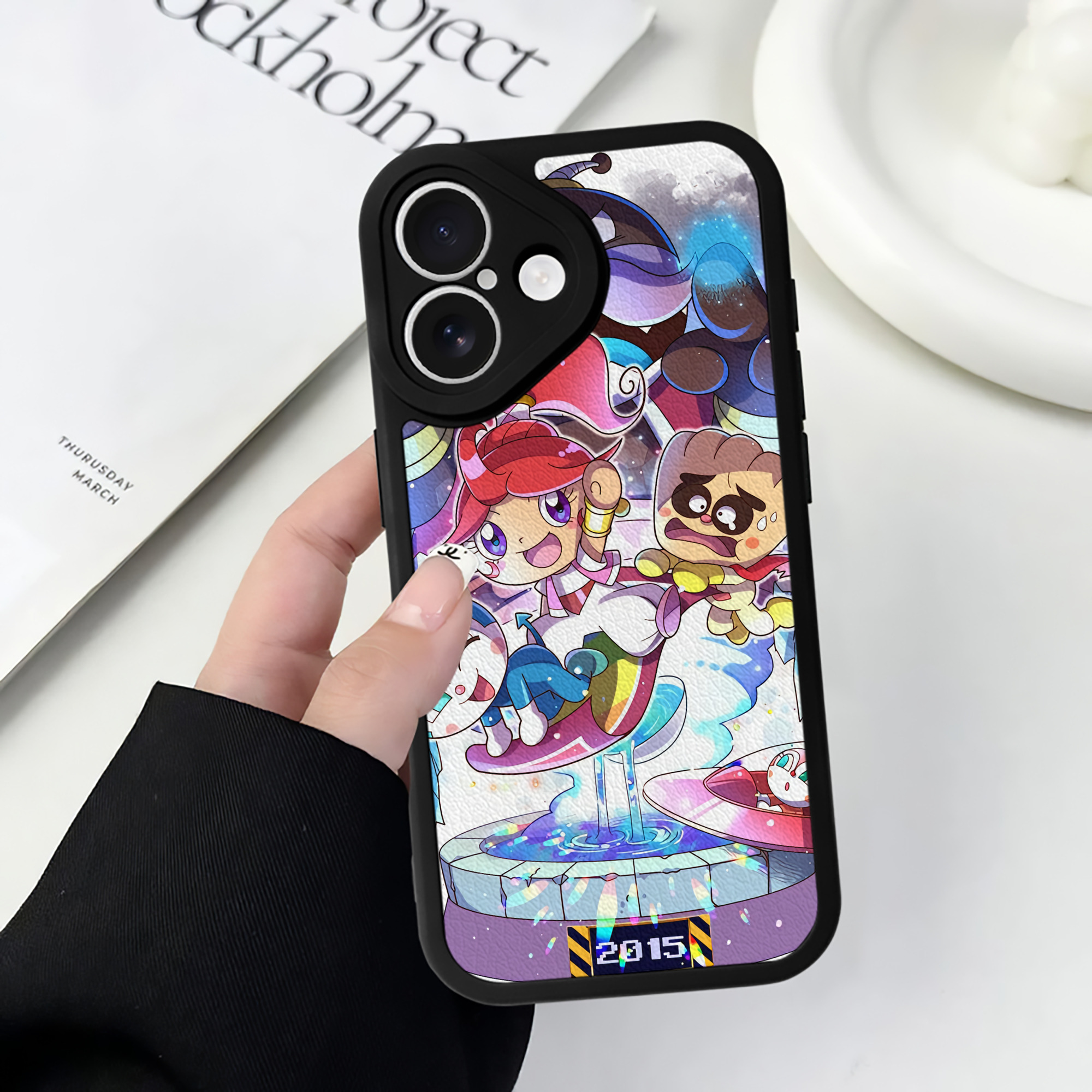 （画像用） アンパンマン Anpanman 【iPhone 16シリーズ対応】シリコンスマホケース（レザー調） 材質：シリコン